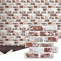 Commomy 10 Pcs 3D Brick Peel and Stick - 11.8'' x 11.8'' Small Size Ultralight PVC Red Faux Brick Wallpaper Textured Wall Paneling for Backsplash,Kitchen,Living Room,Bedroom,RV, Interior Wall Tiles