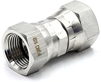 Vista 2 de HFS (R) 1/2" hembra JIC giratorio x 1/2" hembra JIC tuerca giratoria Unión de acero inoxidable 304
