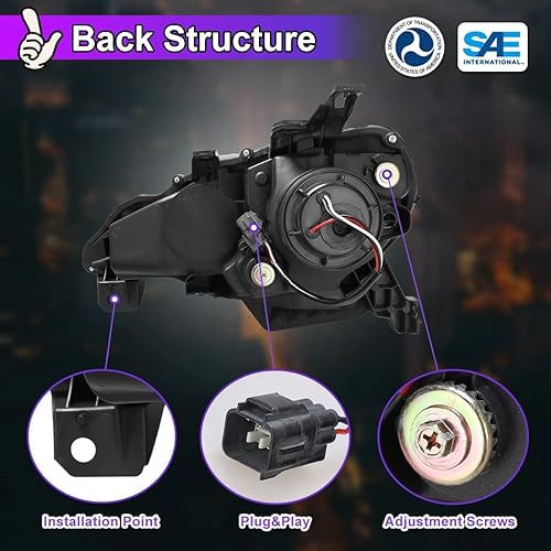 Miniatura 6 de Nixon Offroad Faros delanteros para Toyota 86 / Scion FR-S 2013-2016 Conjunto de luces de cabeza LED Proyector DRL de repuesto Luces direccionales