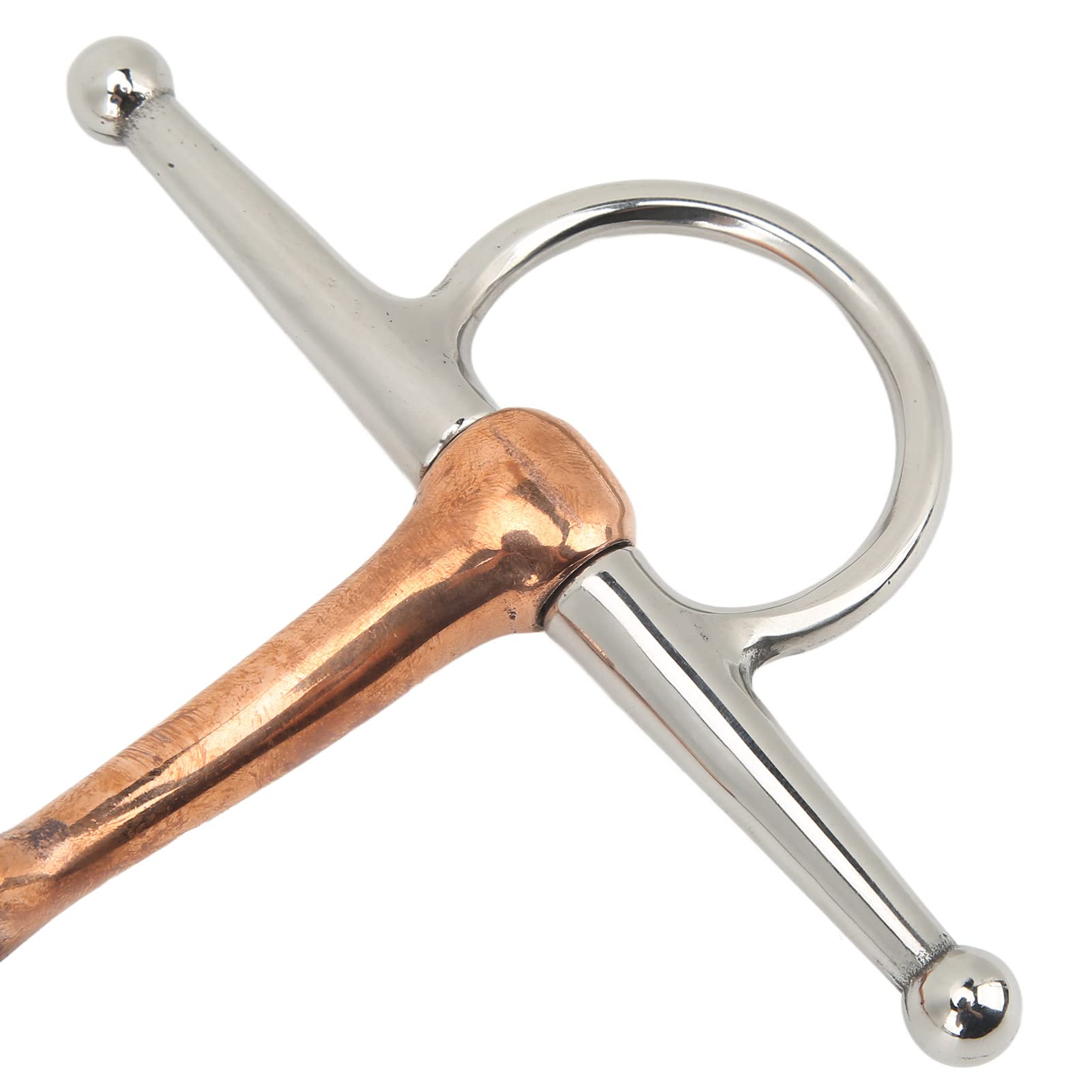 Yosoo Health Gear Filetto per Guance di Cavallo, Anello Allentato in Acciaio Inossidabile, Punte da Addestramento per Masticazione Completa in Rame, Premium per Cavalli o Accessori da Esterno,