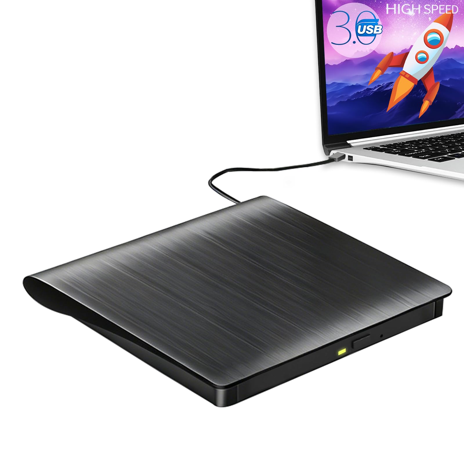 External CD/DVD Drive for Laptop USB 3.0 CD Burner Ultra Thin CD