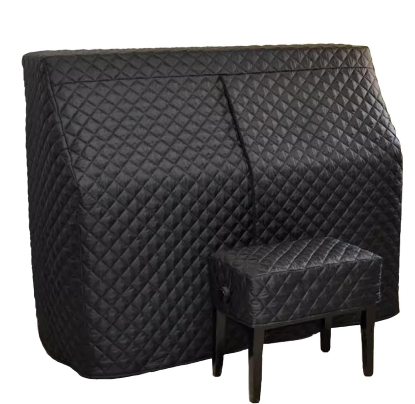 Piano Cover Dustproof Moistureproof Triangle Upright Piano Protective Cover with Stool Cover B 155 * 35 * 125cm