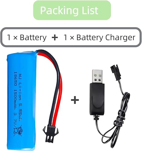 Miniatura 3 de 3.7V 18650 Batería de coche RC 1500mAh batería recargable de iones de litio SM-2P junta para doble cara RC Stunt Car RC Car RC Car RC Boat Tumbling