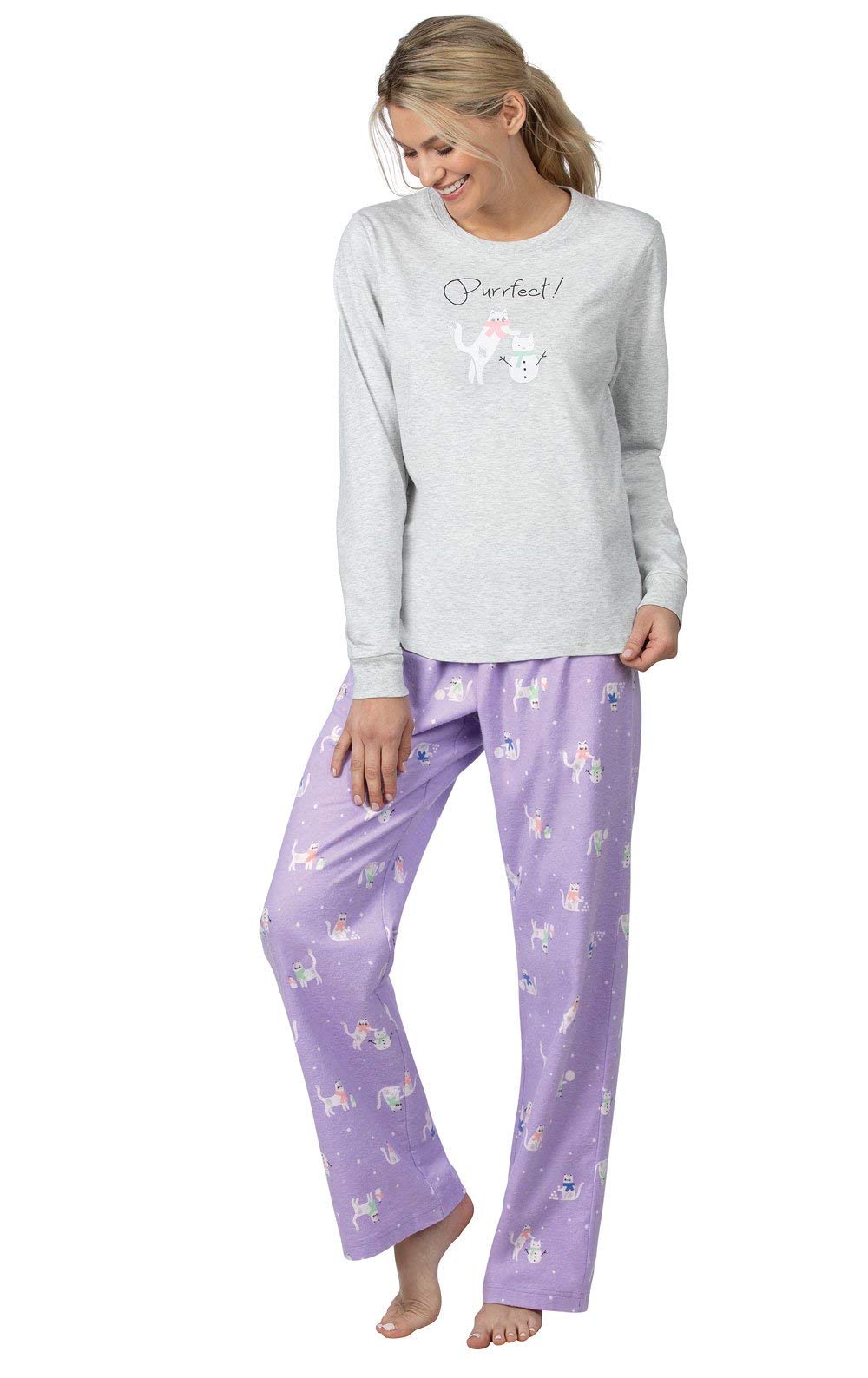 Women Flannel Pajama Set - Pajamas for Women