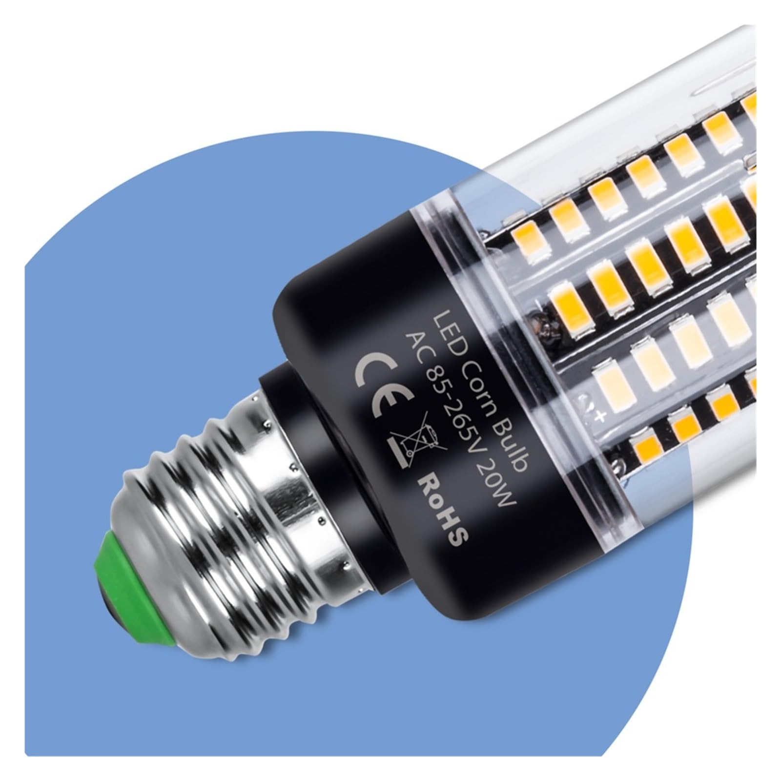 Żarówka LED E14 Lampa Kukurydziana E27 Led 5736 AC85~265 V 3,5 W 7 9 12 15 20 Niskie ZużYcie Energii(Warm White,E14 132leds 12W)