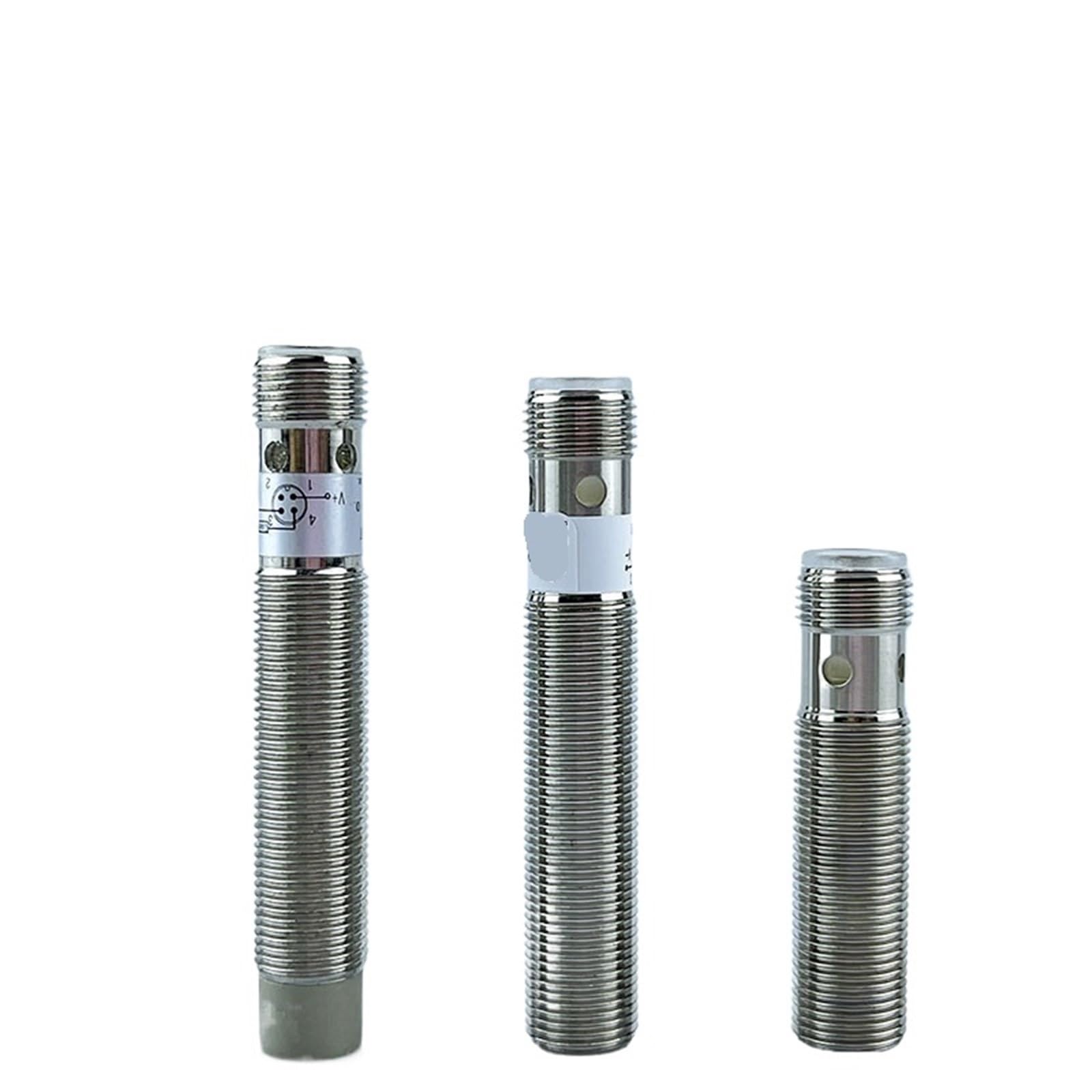 Conector de sensor de proximidad inductivo enchufable, serie M8/M12, 3 pines, 4 pines, NPN/PNP, distancia de detección: 2 mm, 6-36 V CC.(DMB12-04U-BNCT)