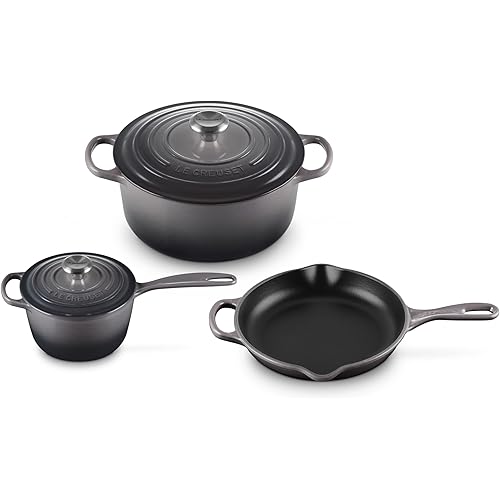 Le Creuset Enameled Cast Iron Signature Cookware Set, 5 pc, Oyster