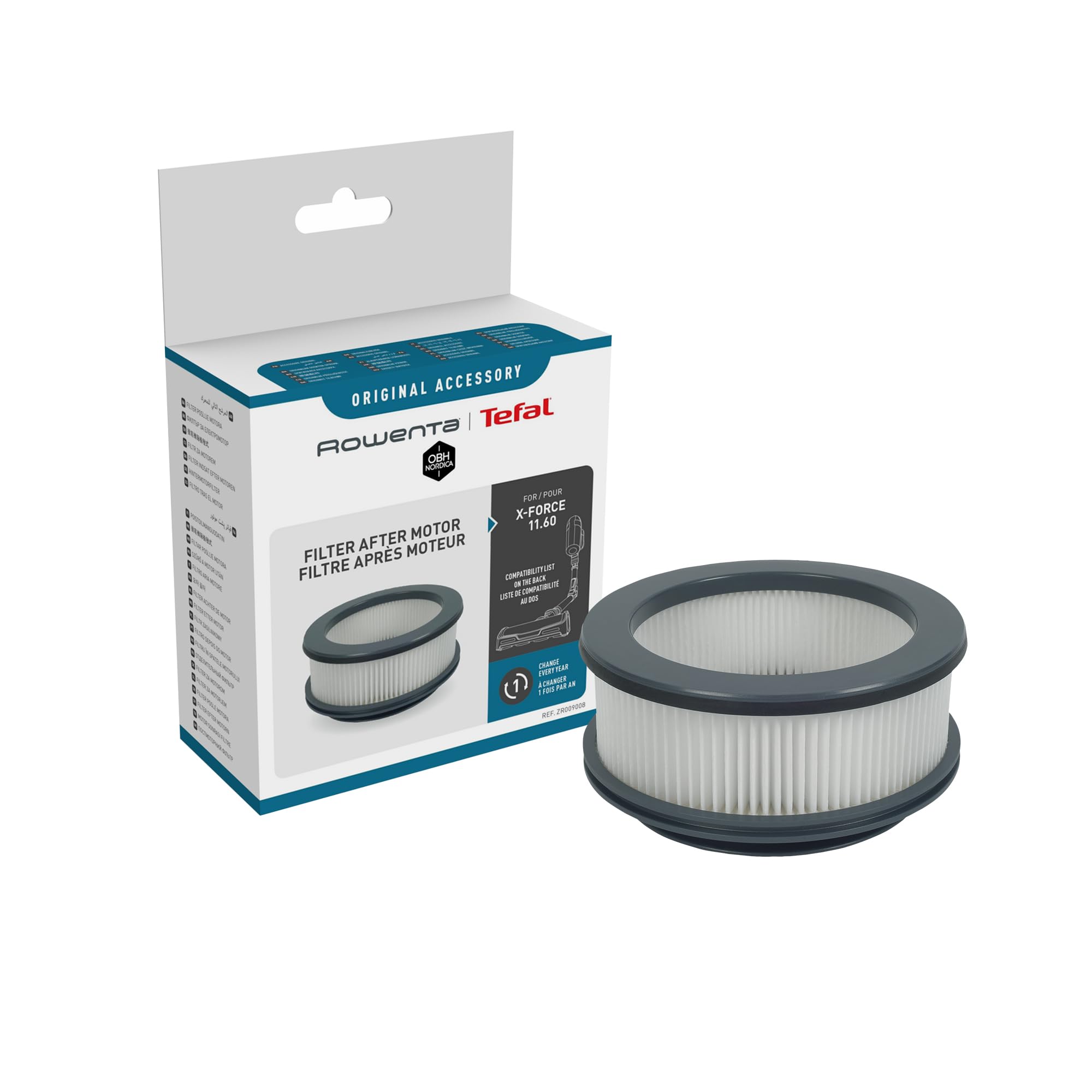 Rowenta X-Force Flex 11.60 ZR009008, EPA Filter, White/Grey