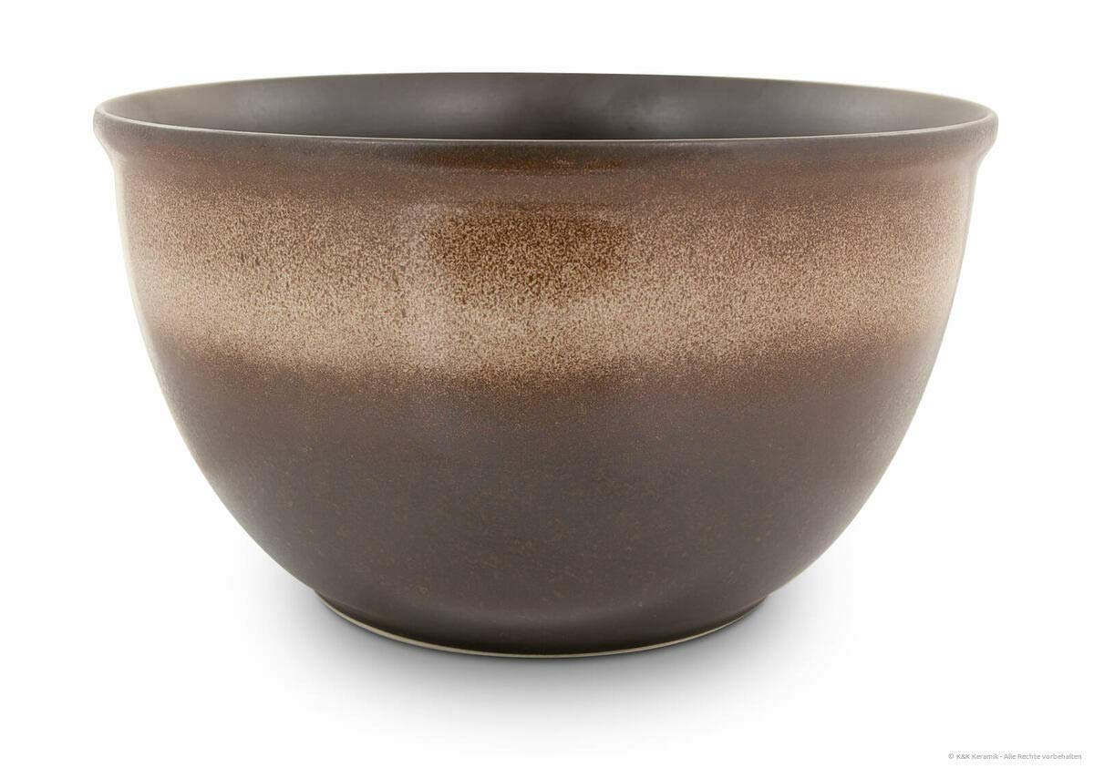 Bunzlauer Keramik Insalatiera grande Ciotole Ceramica 4,5 litri, diametro = 26,3 cm, altezza = 15,4 cm, decorazione ZACIEK