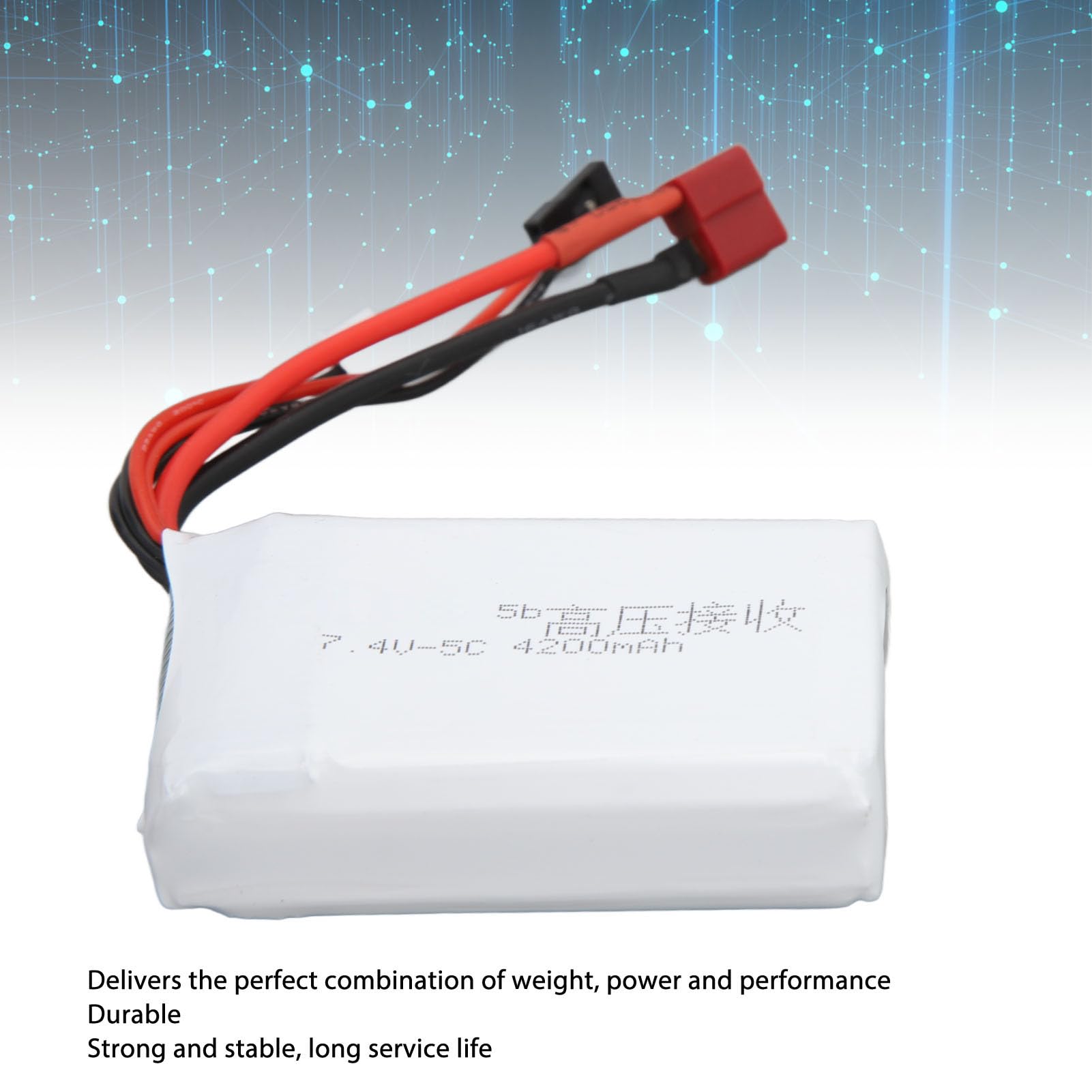 RC 7.4V 4200mAh Bateria litowa Lekka ochrona przed przeładowaniem Wtyczka T Baterie RC Do zabawek RC Wysoka wydajność Trwałe Długotrwałe Zasilanie Do Samochodów Zdalnie