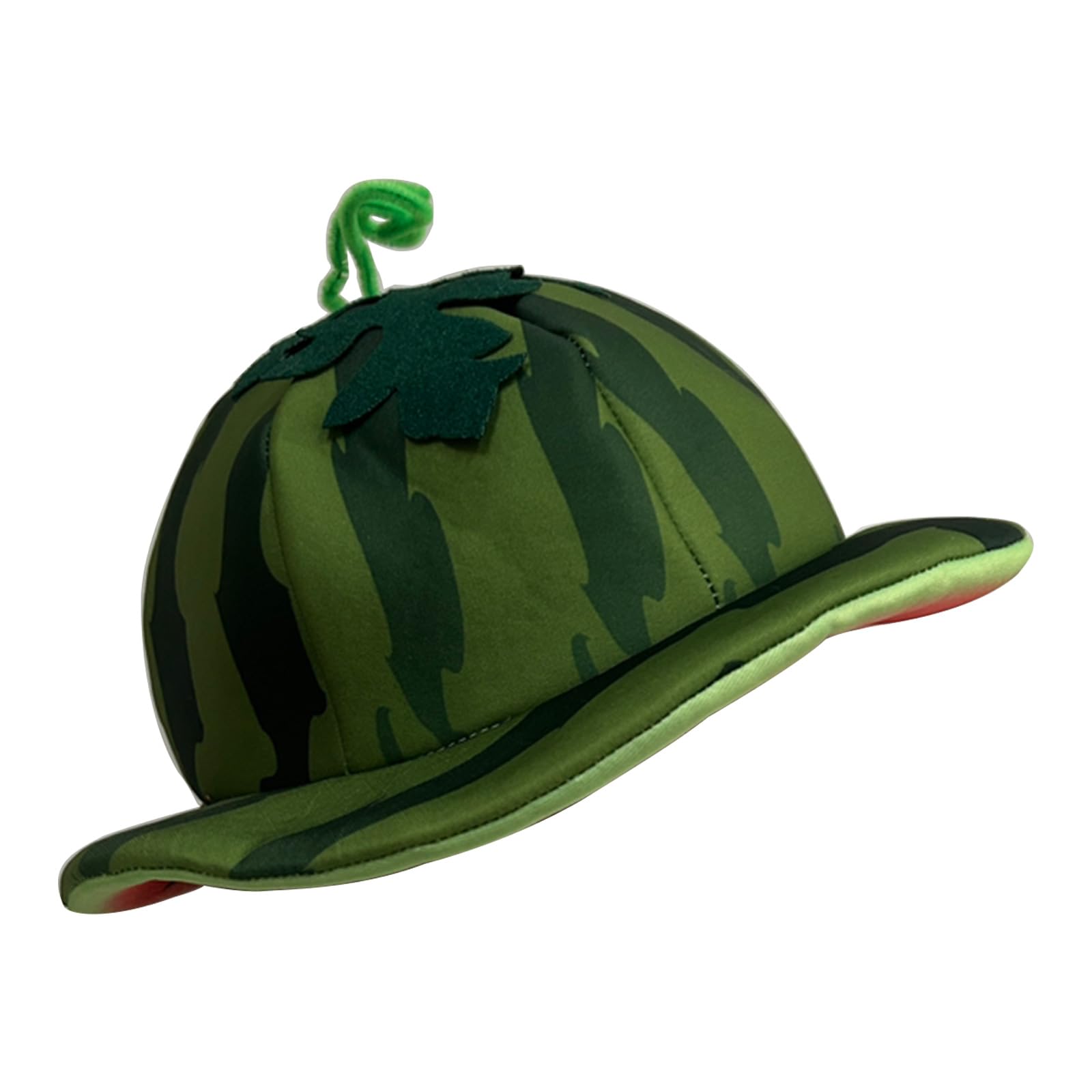 Zkydhbd Unisex As Show Lovely Watermelon Bucket Hat With Wide Brims For Halloween Party Dressingup Men Women Cosplay Accessory Headgear