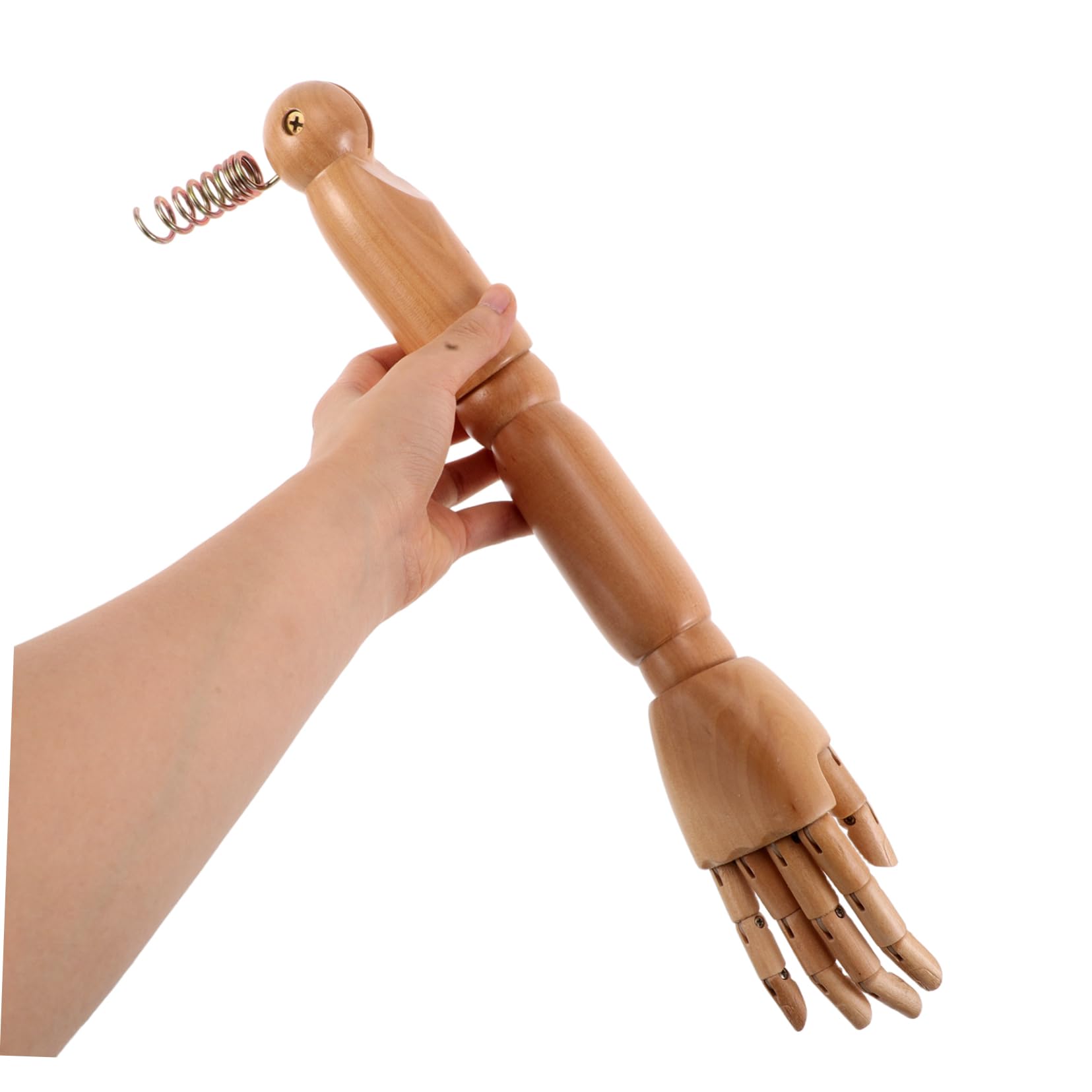 WOONEKY Bras de Mannequin Articulé en Bois avec Mains, Lot de 1 Paire