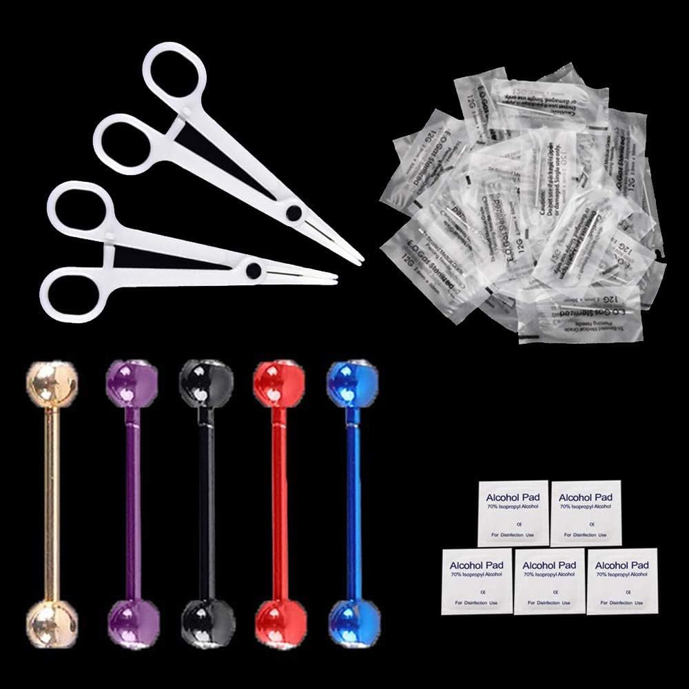 Body Piercing Kit, Tazay 32Pcs Piercing Tool (Belly Button, Ear, Eyebrow, Nipple, Lip, Nose) for Body Piercing Supplies