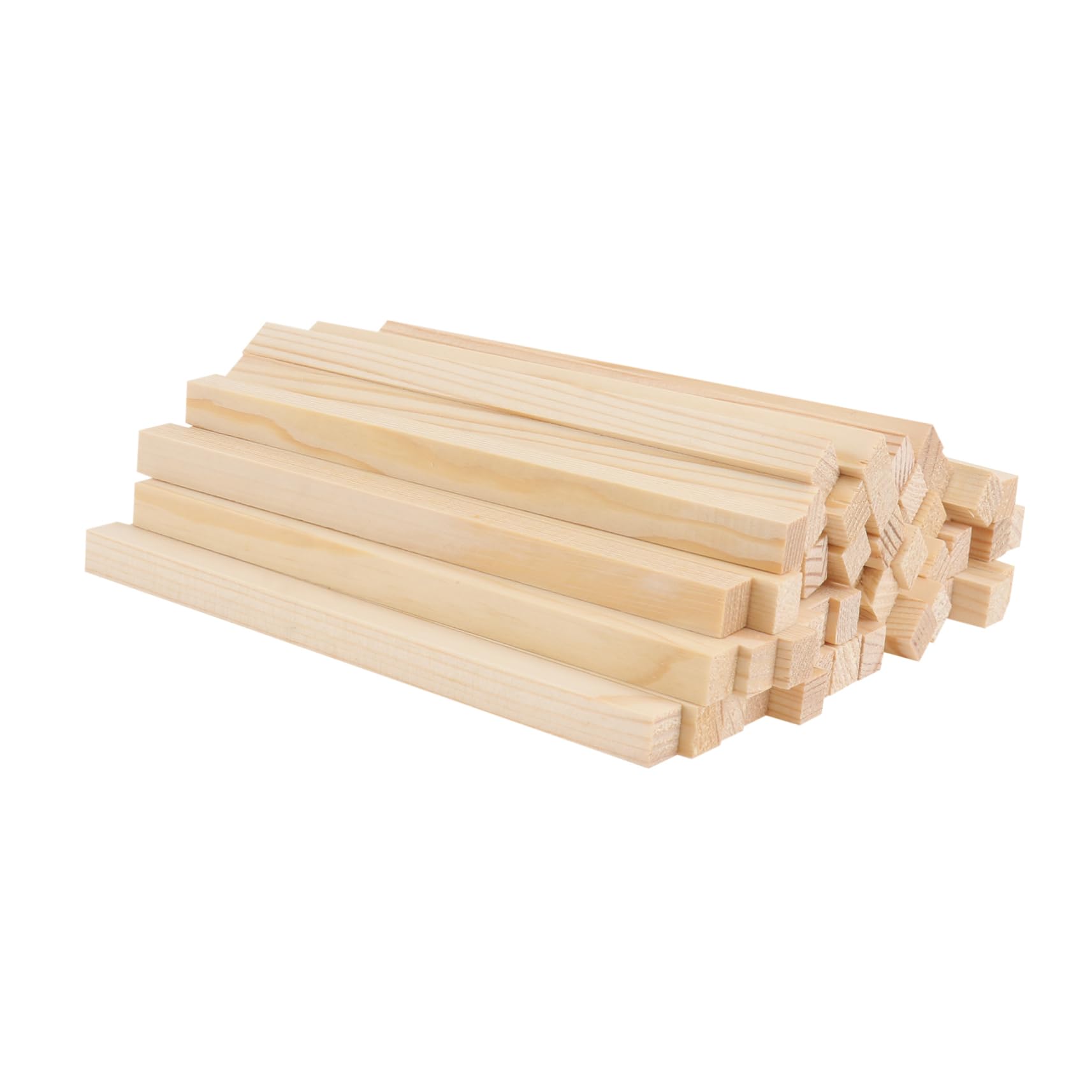 HOMSFOU 3 Series Varillas Cuadradas De Madera De Pino Material Para Manualidades Bricolaje Accesorios Diy Para Modelismo Y Trabajos Artesanales 50 Piezas*3