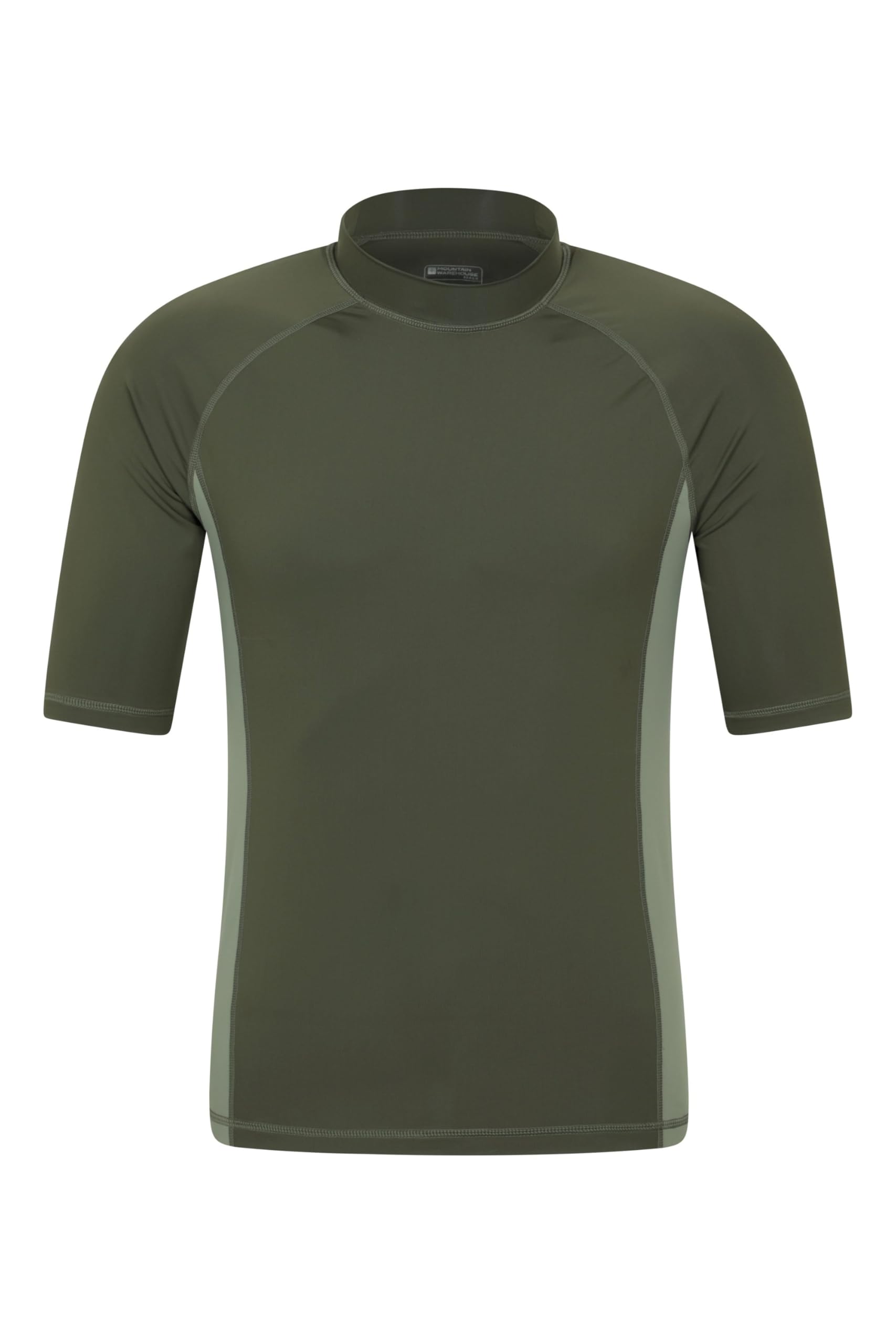 Mountain Warehouse Mens UV Rash Vest - Lightweight, Quick Drying & Stretchy T-Shirt with UPF 50+ & Flat Seams - for Spring Summer, Beach, Swimming, Water Sports Khaki XXS