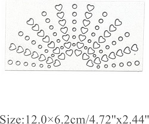 Miniatura 2 de Corazones brillantes marco de arco troquelado de metal, fondo de marco de corazones huecos, plantillas de corte de boda para álbumes de recortes,