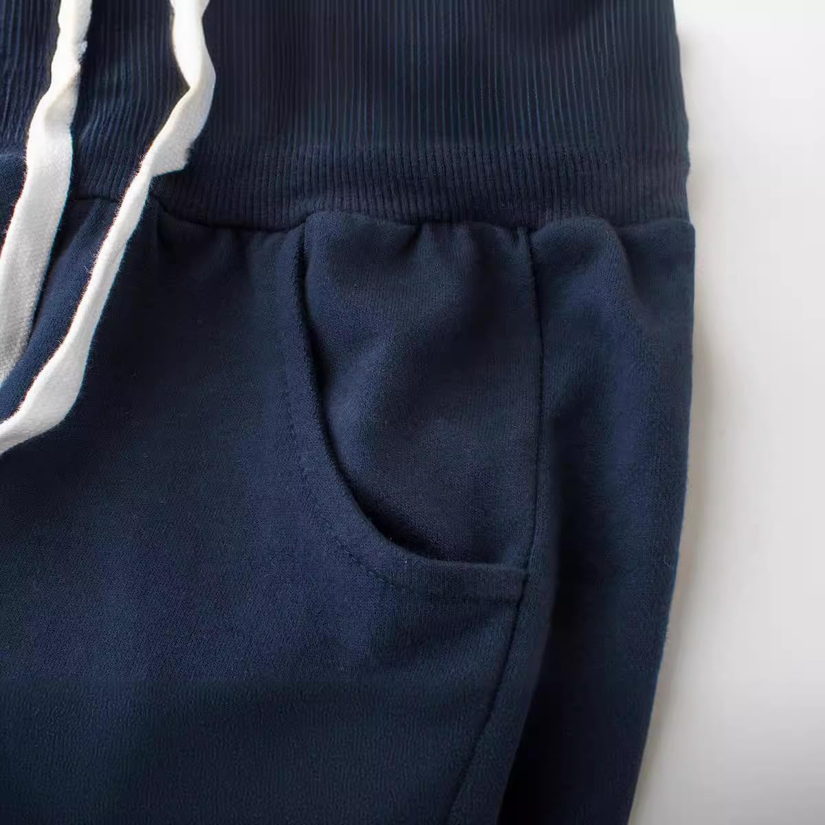 HUAER& Baby Boys' Summer Striped Knit Shorts 2-3 Piece
