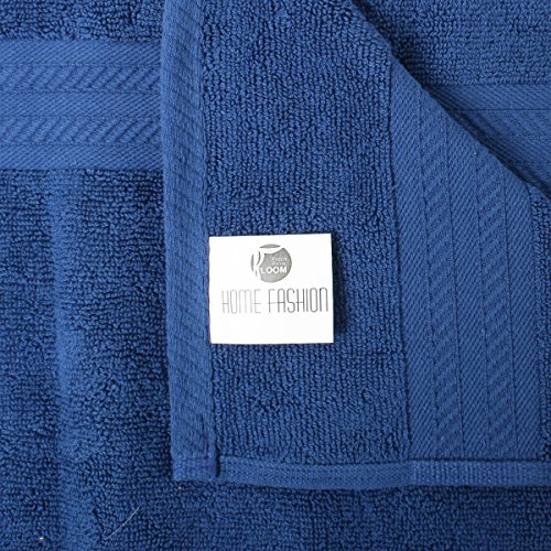 Image of FRESH FROM LOOM Luxury Edition 600 GSM Egyptian 100% Pure Cotton Towel |High Water Heavy Towel | Soft Dual Stitched Bath Towel for Men & Women | No Hand Touch Production (27x54 inch | Blue)-4pc