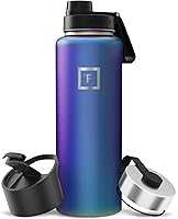 Vista 78 de IRON °FLASK Frasco de hidratación para acampar y senderismo con pajilla, botella de agua deportiva de acero inoxidable con aislamiento de boca