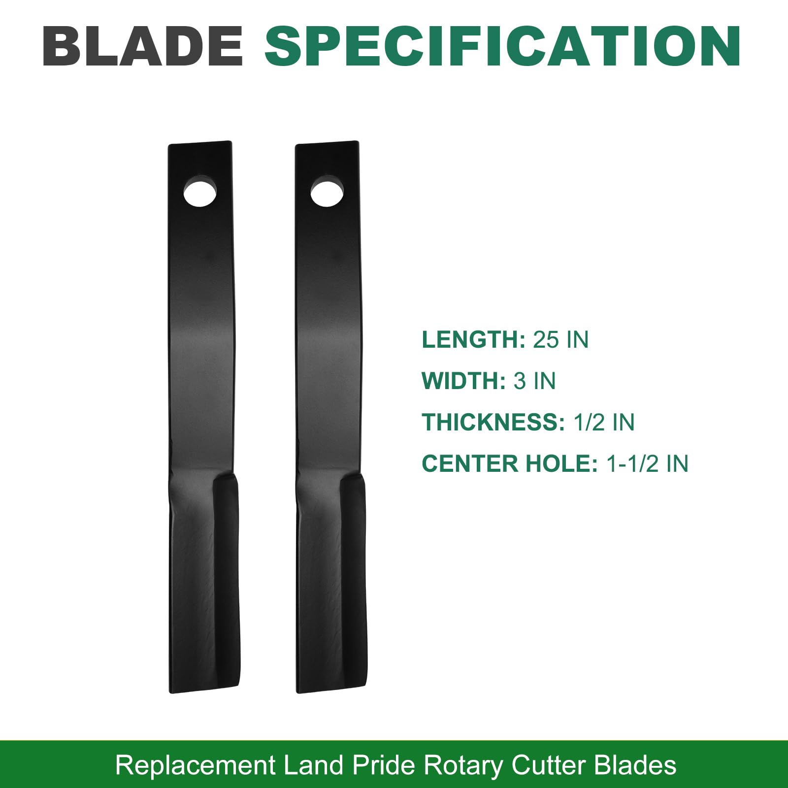 Cuchillas de corte giratorias Land Pride de repuesto, cuchillas de cortacésped 820-198C y cuchillas de repuesto giratorias compatibles para cortacéspedes RCF2060 RCR1560 RCR1260 RCR1860
