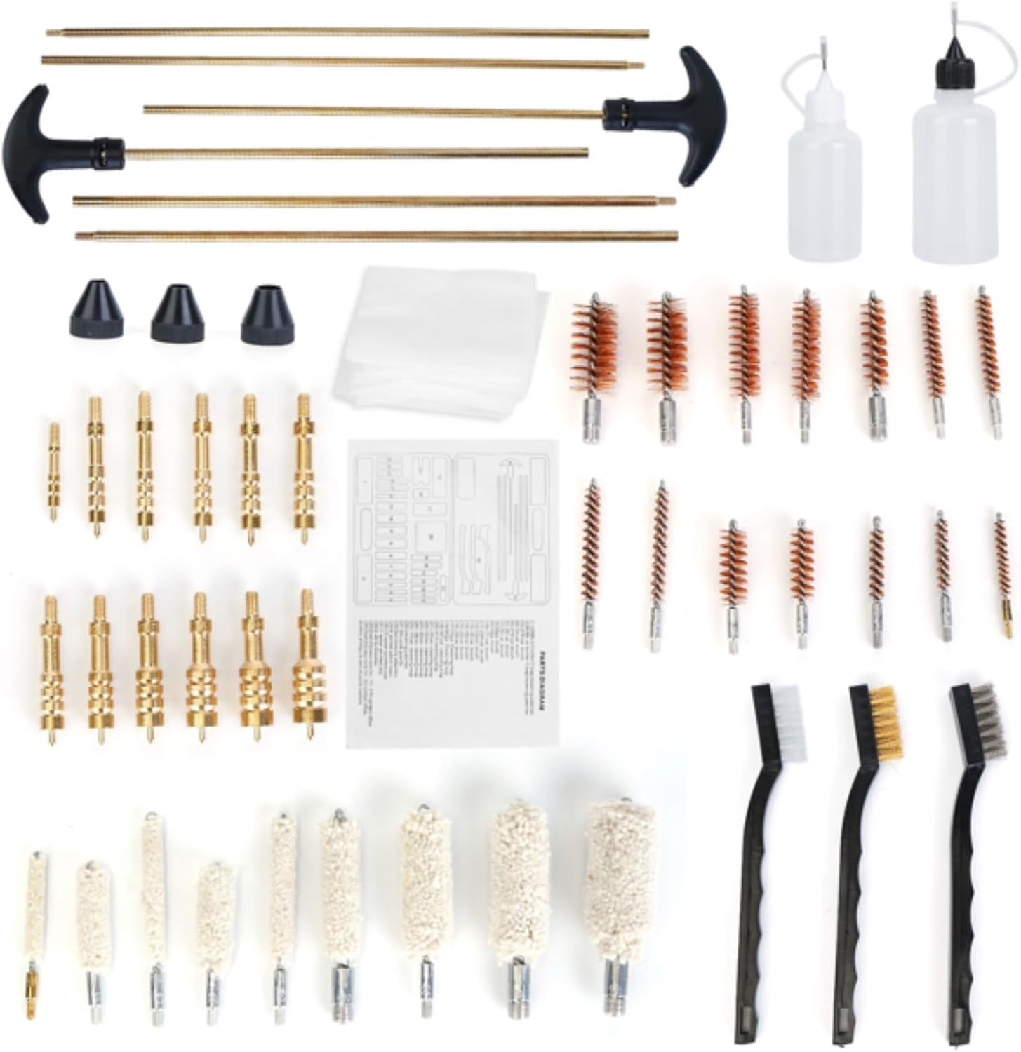 Universal Gun Cleaning Kit Gun Cleaning Brushes Mops Muff Guard w/Carrying Case for Rifles Pistols Handguns Shotguns