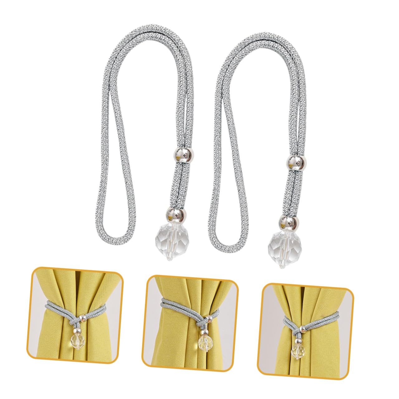 STOBAZA 6pezzi Fermatenda Accessorio Decorativo per Tende Facile Installare e Resistente e