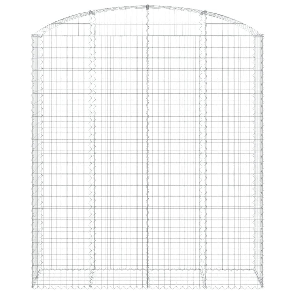 Panier gabion brise-vue arqué pour créer un coin de fraîcheur au jardin