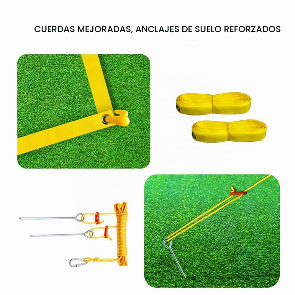 NEWFUN Red Voley Playa, Juego de Red de Voleibol Portátil, Regulable en Altura, Apto para Jardín, Playa y Césped