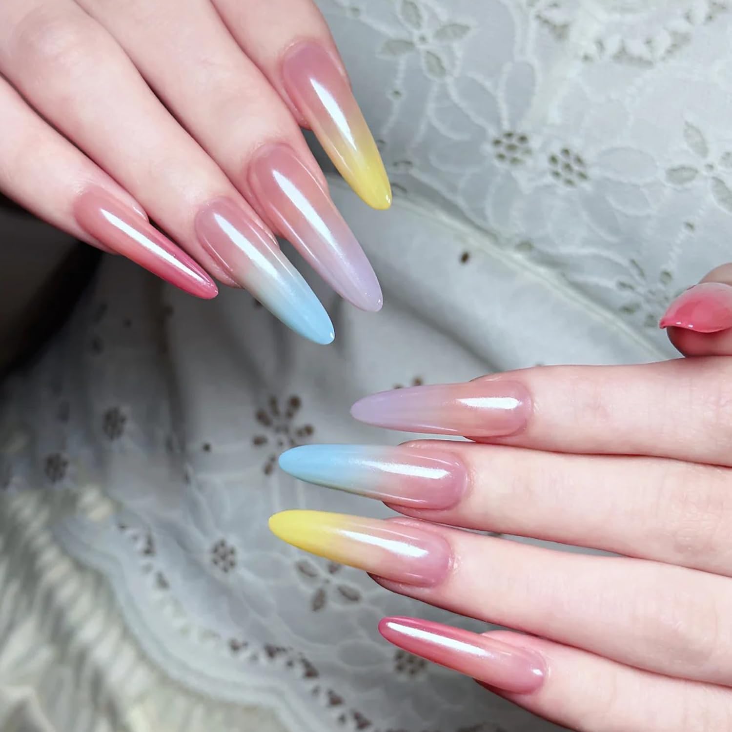 Glaze White Chrome Nail Powder, Glazed Donut Metallic Mirror Effect Pigment image 5