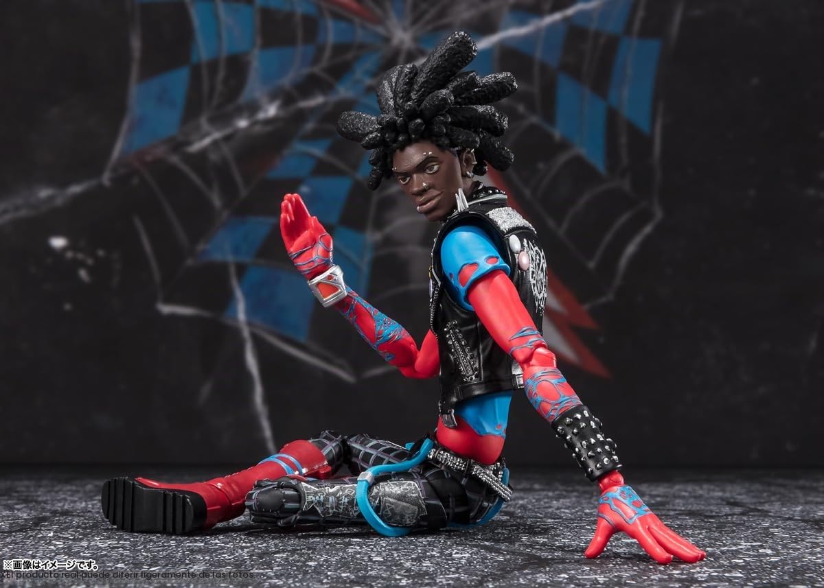 TAMASHII Nations - Spider-Man: Across The Spider-Verse - Figura de acción Spider-Punk, Bandai Spirits S.H.Figuarts