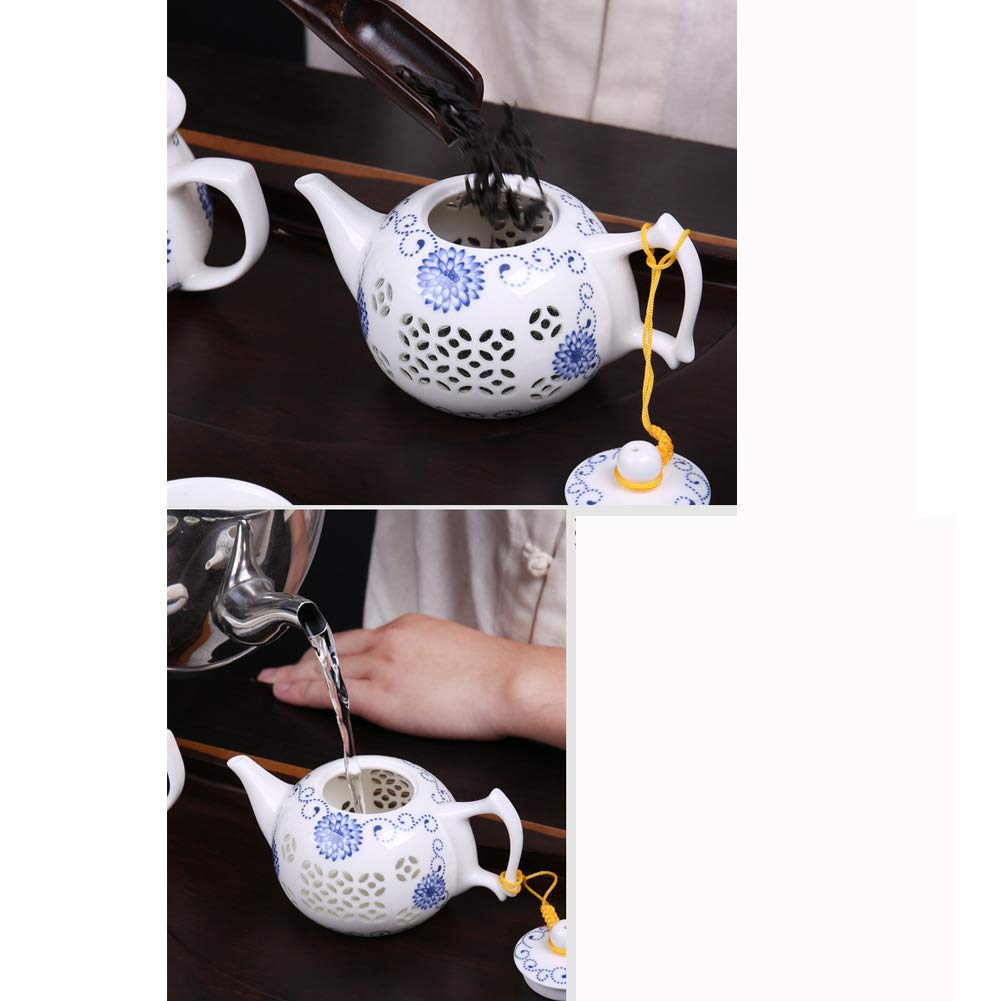 Chinesisches Gongfu-Tee-Set für Erwachsene, tragbares Kung-Fu-Tee-Set mit Teekanne, Gongdaobei-Set (Sonnenblüte)
