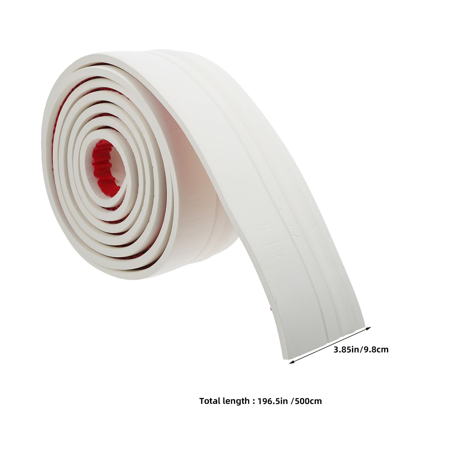 ibasenice Battiscopa di finitura, largo 10 cm, flessibile e impermeabile. | Battiscopa autoadesivo in PVC per casa e ufficio, lunghezza 5 metri (16,4 piedi).