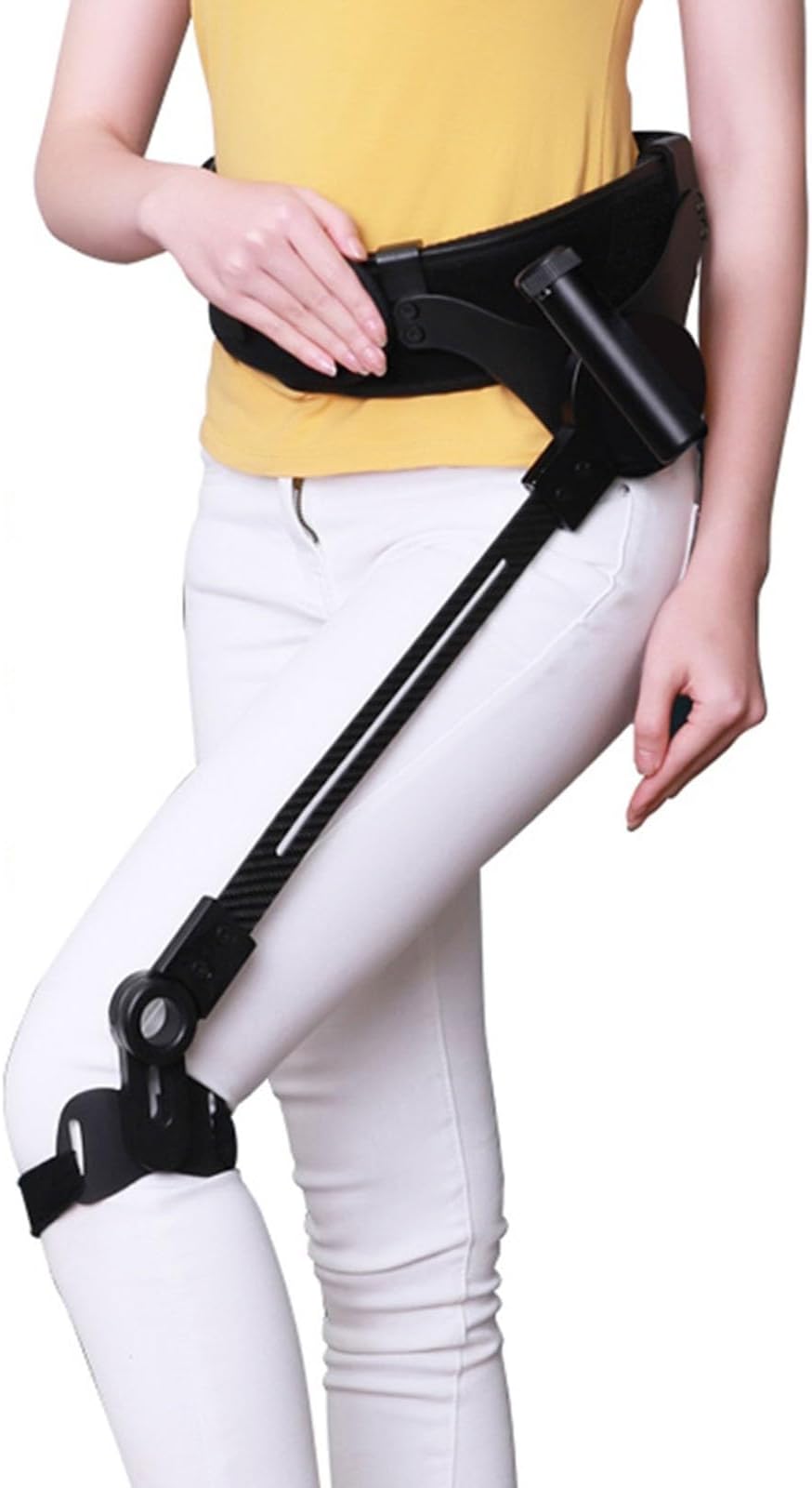 Rusopobe Lower Limb Assistance Walking Aid, Bionic Body Power Walking Aids Rehabilitation Training Leg Walking Training for Adults Elderly(Left,Medium)