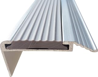 Treppenprofile aus Aluminium mit Antirutscheinlage aus Gummi 50-190 cm Länge
