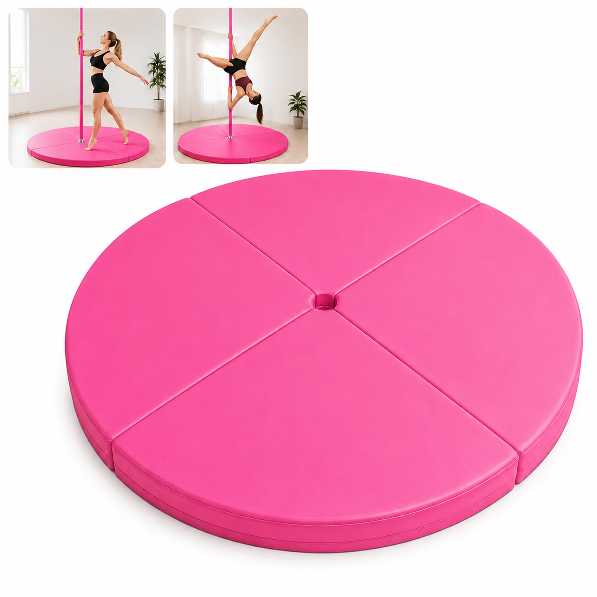 Colchoneta Pole Dance Plegable, Esterilla Crash Redonda