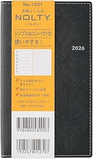 能率 NOLTY 手帳 2026年 ウィークリー ポケットカジュアル 1 ブラック 1501 (2025年 12月始まり)