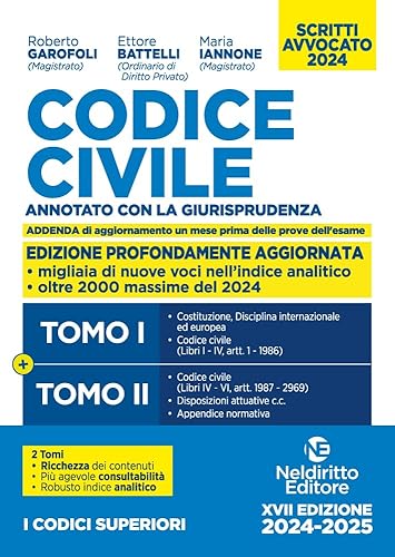 Codice civile. Annotato con la giurisprudenza. Esame avvocato 2024