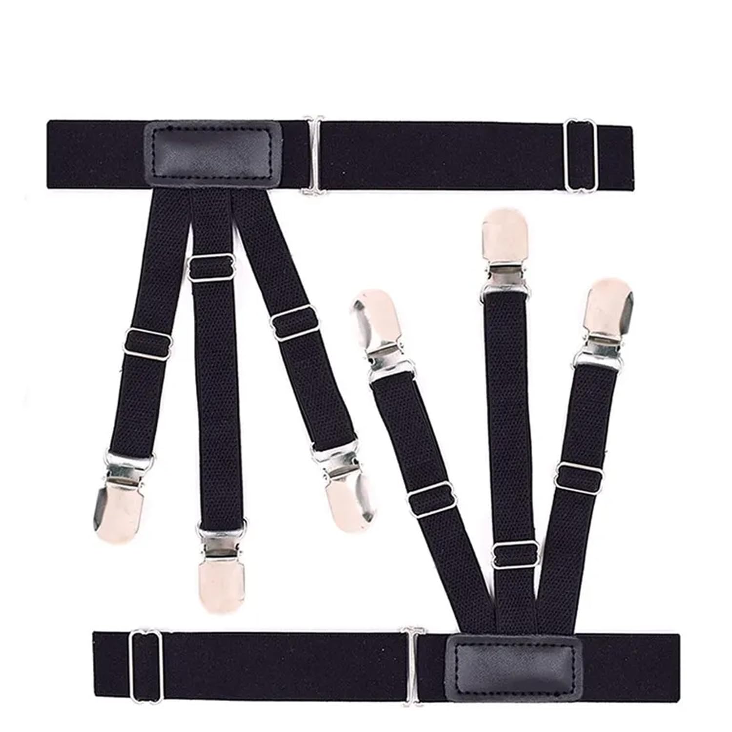 aashirwad craft Men's Shirt Stays for Shirt Tucker Shirt Garter Shirt Suspenders Shirt Stays Leg Thigh Suspender Belt With Non-Slip Locking Clamps for Men & Women-picture-55