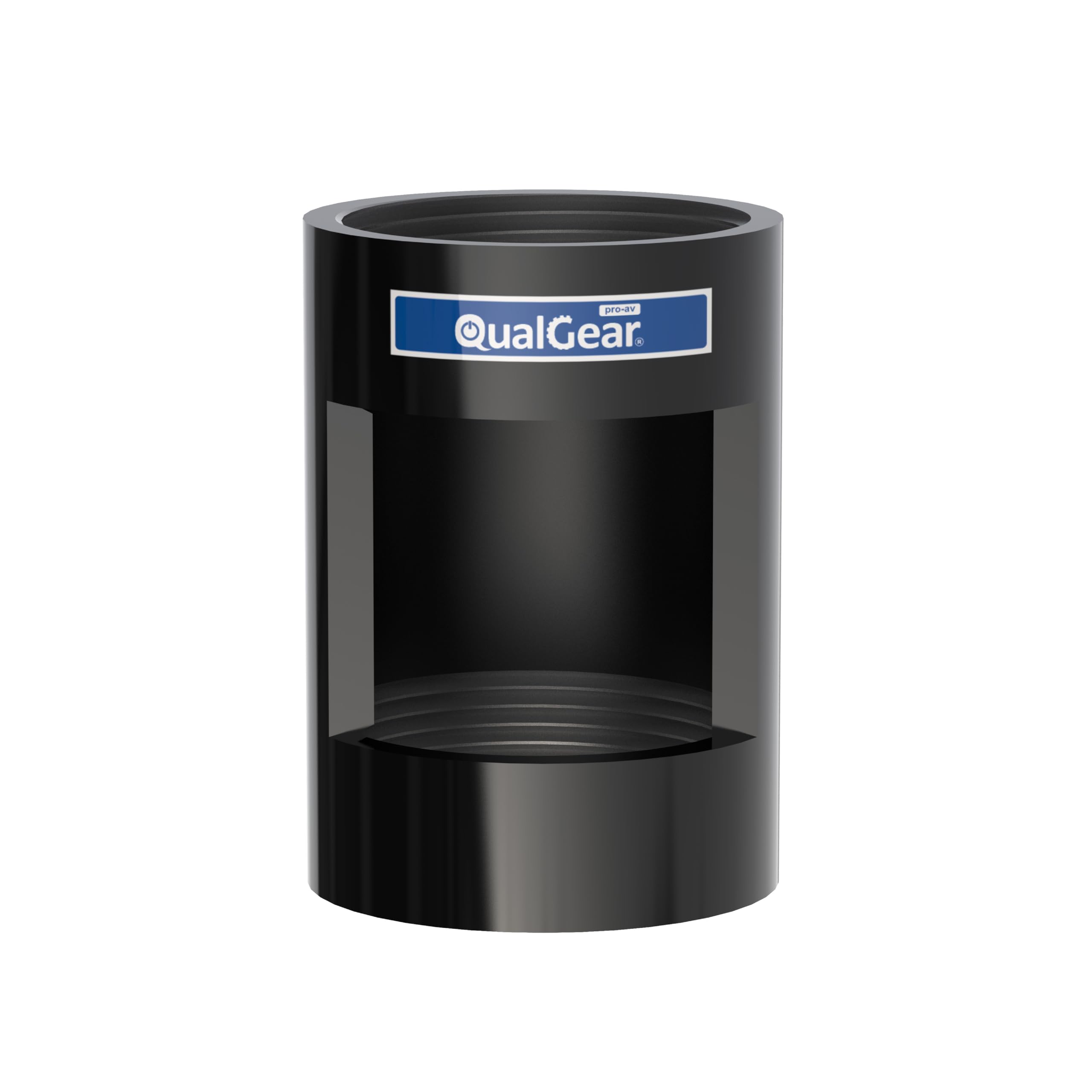 QualGear QG-PRO-PM-PCO-B Pro-AV 1.5" Npt Threaded Pipe Connector with Opening Projector Accessory