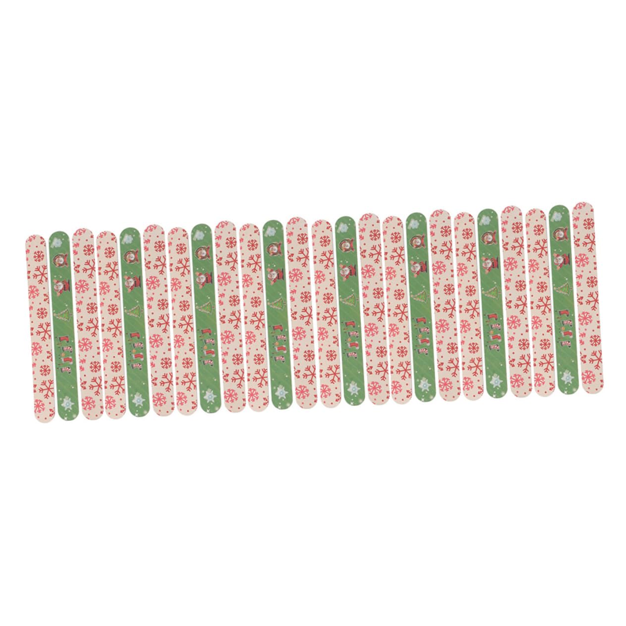 24 Stück Weihnachtliche Nagelfeilen aus Eva für Falsche Nägel und Fußnägel Modisch Geeignet für Nagelpflege und Geschenk für Nagelkunst Anfänger und Damen Zufälliger Stil