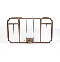 Vista 1 de Invacare 6630DS - Riel de media longitud con abrazadera para cama de atención doméstica, par, color marrón