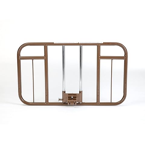 Invacare 6630DS - Riel de media longitud con abrazadera para cama de atención doméstica, par, color marrón