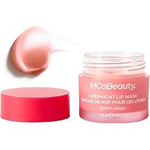 MCoBeauty - Double Duty Lip Mask - Contains Coconut Oil and Vitamin E Lip Balm for Day or Overnight Mask - Berry Scent - Skin Care and Makeup Accessories - Holiday Essentials - 15g