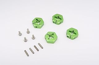 GPM For Team Losi Mini 8ight Upgrade Parts Aluminum Hex Adapter - 4 Pcs Set Green