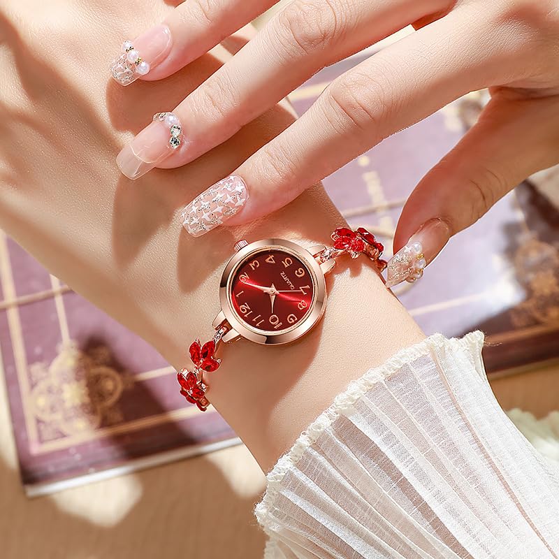 Image of carl vinson Women's Bracelet Watch with Stone Work | Fashion Chain Watch with Round 24mm Dial