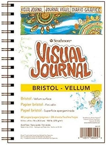 Miniatura 5 de Strathmore serie 300 Diario visual Bristol, de 5.5 x 8 pulgadas, suave, con espiral, de 28 hojas.