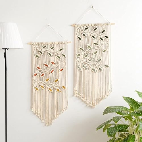 BMIDRUT Tapiz colgante de macramé bohemio tejido a mano, atrapasueños, decoración de pared bohemia para el hogar, decoración de pared para el hogar,