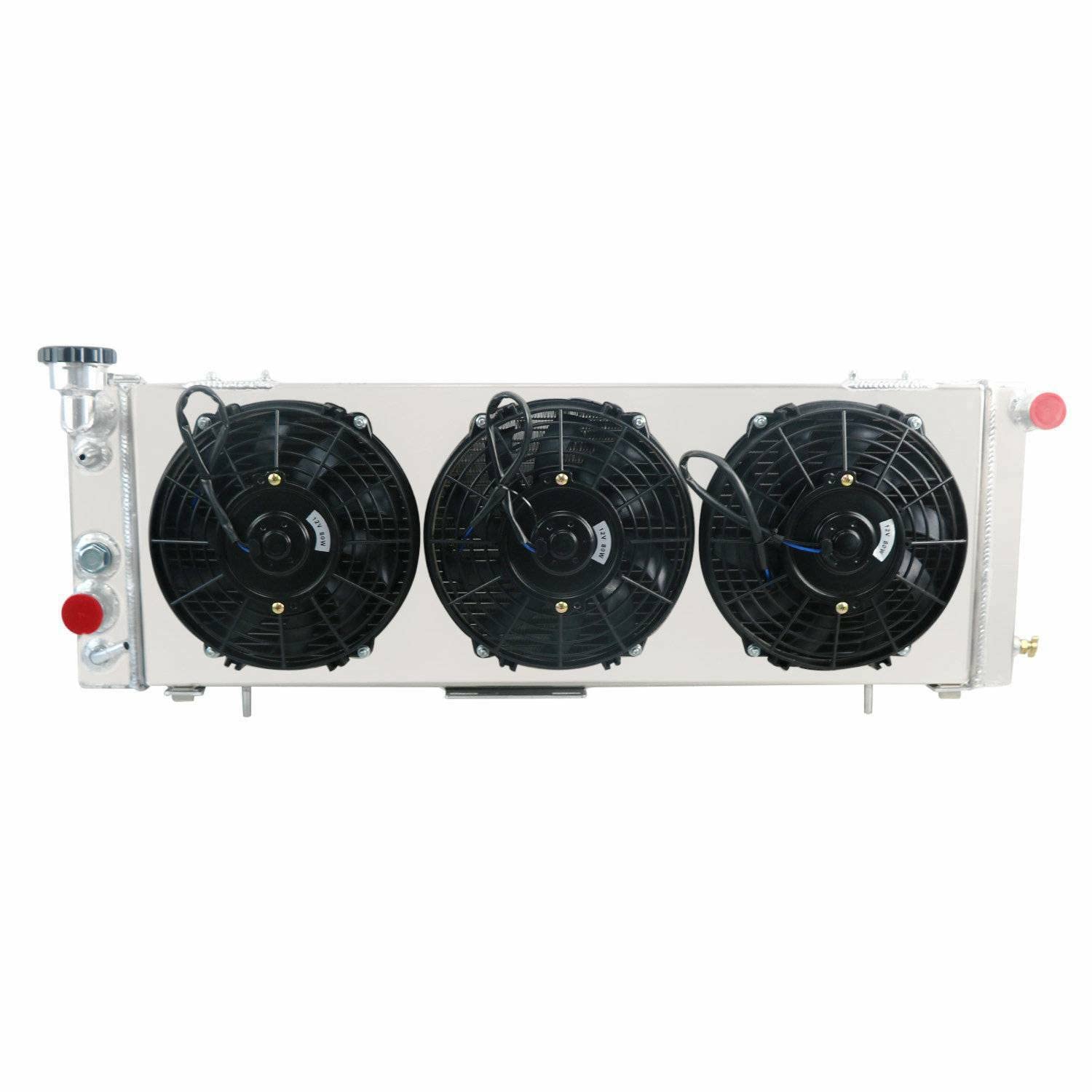 3 Row Radiator Compatible For 1991-2001 Jeep Cherokee Comanche XJ 2.5L 4.0L L4 L6,92 93 94 95 96 97 98 99 10 Full AluminumRadiator&Shroud+3x9"Fans &Relay