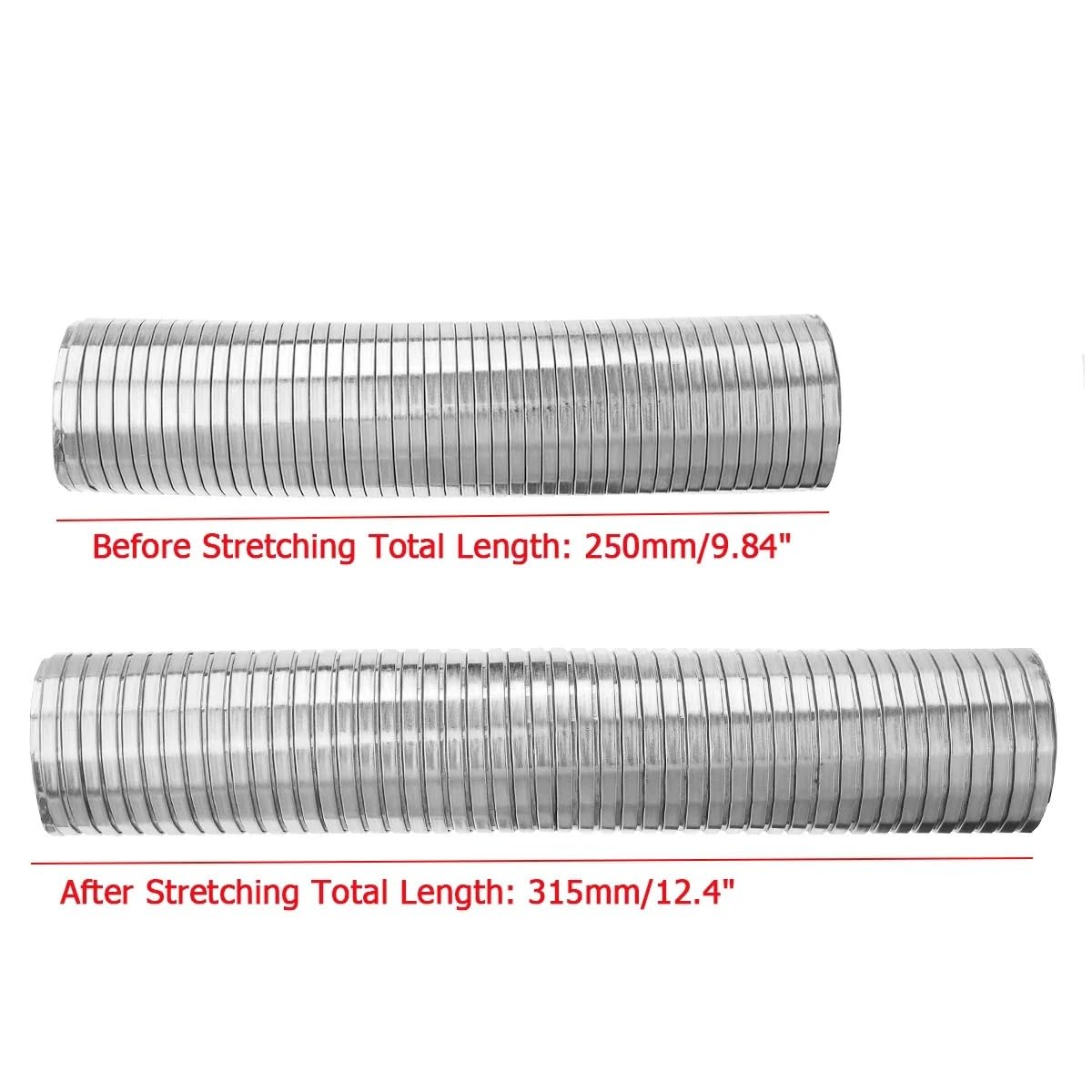 rura wydechowa Rura wydechowa ze stali nierdzewnej o średnicy 250 mm Elastyczna rura wydechowa Polylock do szybkiej naprawy wąż ogrzewania postojowego(51-55MM)