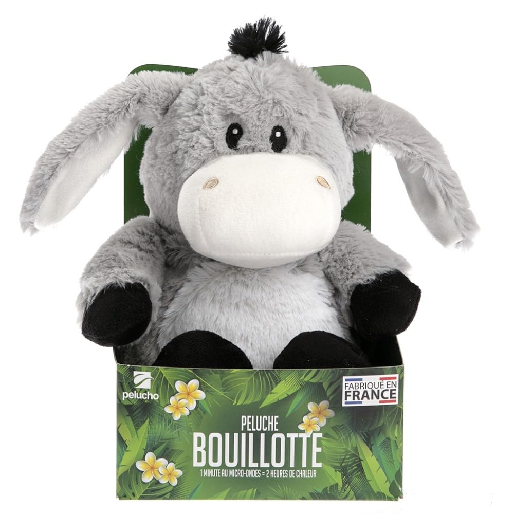 Peluche Bouillotte Déhoussable Girafe - Grains De Blé Et Lavande, Micro-ondable, Fabriqué En France, Pour Bien-être